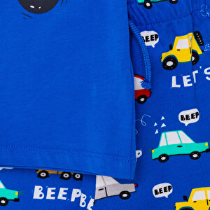 Cars&Roads Araba Baskılı Erkek Tshirt-Şort Erkek Bebek