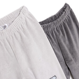 Erkek Bebek 2li Çoraplı Pantolon Kadife Çoraplı Paça