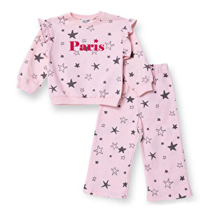 HelloBaby Eşofm, Pembe Baskılı, 3 - 6 Ay