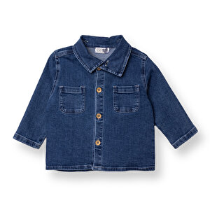 Erkek Bebek Circus Gömlek Denim Uzun Kol Erkek Bebek Circus Gömlek Denim Uzun Kol