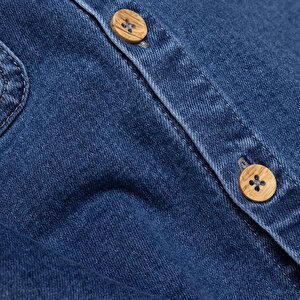 Erkek Bebek Circus Gömlek Denim Uzun Kol Erkek Bebek Circus Gömlek Denim Uzun Kol