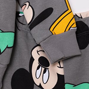 Erkek Bebek Eşofman Takımı Şardonlu Bisiklet Yaka Uzun Kol Ribanalı Paça