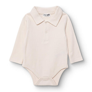 HelloBaby Uzun Kol Body, Bej, 1 - 3 Ay