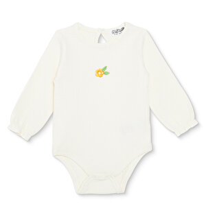 Kız Bebek Uzun Kol Body Jakar Örme Bisiklet Yaka Uzun Kol