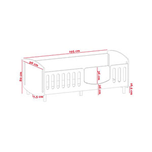 Sweet Montessori Kapısı Çıkarılabilen Karyola 90x190 cm