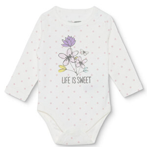 HelloBaby Uzun Kol Body, Gri, 3 - 6 Ay