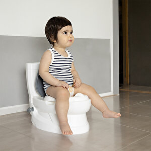 Bebek Tuvalet Eğitimi Lazımlık Klozet 18 Ay+ Beyaz