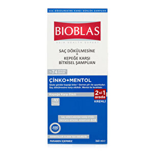 Bioblas Çinko+Mentol Şampuan 360 ml