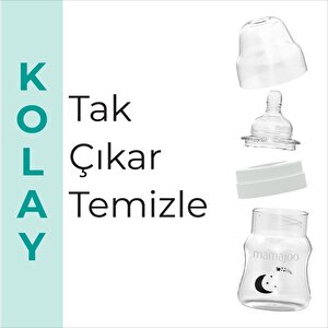 Black&Pearl Desenli 2'li Silikon Ortodontik Gece-Gündüz Yalancı Emzik 0 Ay + (Kutulu)