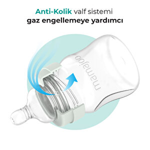 Karanlıkta Parlayan Orta Akış Antikolik PP Biberon 270 ml