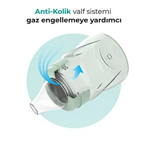 Yumuşak Uçlu Kulplu Antikolik Alıştırma Bardağı 6+ Ay 160 ml Yeşil