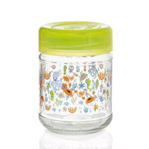  Cam Mavi Bebek Mama Kavanozu 200 ml