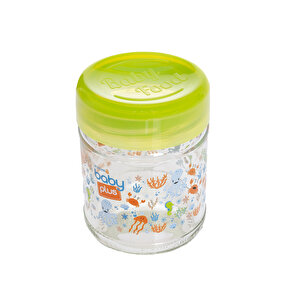  Cam Mavi Bebek Mama Kavanozu 200 ml