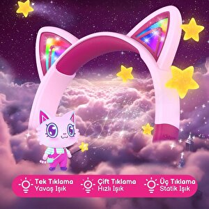 Kedi Kulaklı Led Işıklı Güvenli Ses Sınırlı 60 Saat Oynatma Süreli Bluetooth Çocuk Kulak Kedi Kulaklı Led Işıklı Güvenli Ses Sınırlı 60 Saat Oynatma Süreli Bluetooth Çocuk Kulak