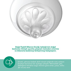 Doğal Tepkili Cam Biberon 240ml 3-6 Ay