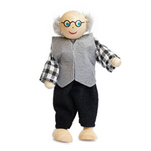 Ahşap 6'lı Aile Kukla Seti Ahşap 6'lı Aile Kukla Seti