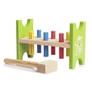 Montessori Ahşap Çak Tak Oyunu Asortili
