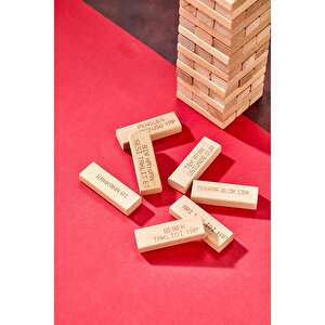 Ahşap Denge Oyunu Cezalı Tower