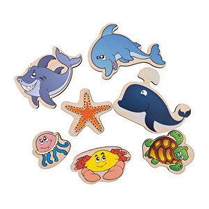 Ahşap Deniz Hayvanları Eğitici Set Ahşap Deniz Hayvanları Eğitici Set