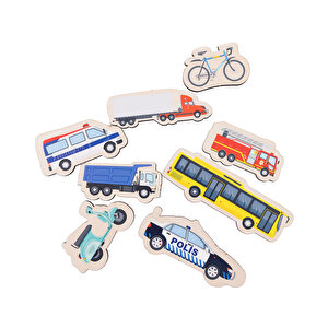 Ahşap Kara Taşıtları Eğitici Set Ahşap Kara Taşıtları Eğitici Set