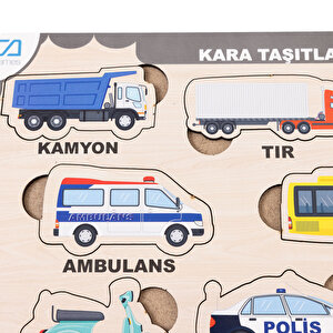 Ahşap Kara Taşıtları Eğitici Set Ahşap Kara Taşıtları Eğitici Set
