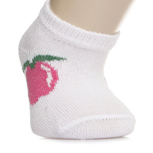 Meyve Baskılı  3lü Patik Çorap