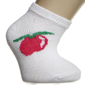 Meyveler Desenli 3lü Patik Çorap Kız Bebek