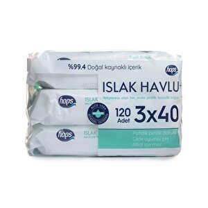 Hops Aleo Vera Islak Mendil 3x40 Adet - ebebek
