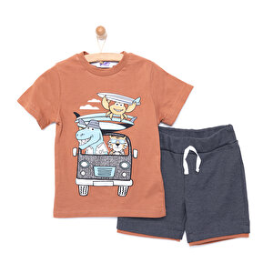 Çocux Animals Tshirt-, Kahverengi, 1 Yaş