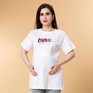 Baby Mom Hamile Kısa Kol Tshir, Beyaz, S Baby Mom Hamile Kısa Kol Tshir, Beyaz, S