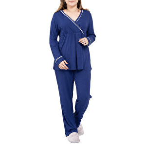 Baby Mom Pijama Takımı, Lacivert, S