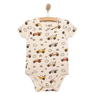HelloBaby Araba Desenli Kısa, Bej, 3 Ay