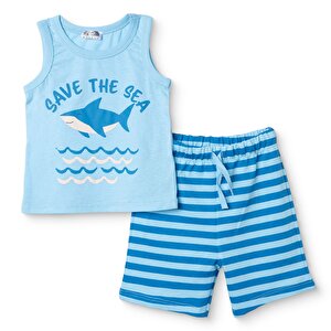 HelloBaby Atlet-Şor, Açık Mavi, 6 - 9 Ay