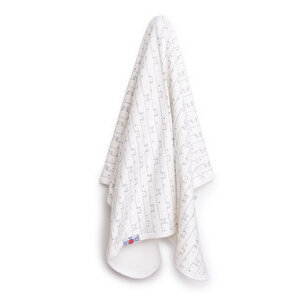 Bebbek Ayı ve Tavşan Desenl, Ekru, 80x80