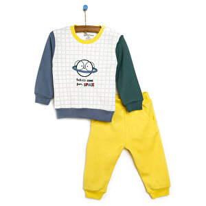 Basic Erkek Bebek Space Sweatshirt-Patiksiz Alt Erkek Bebek