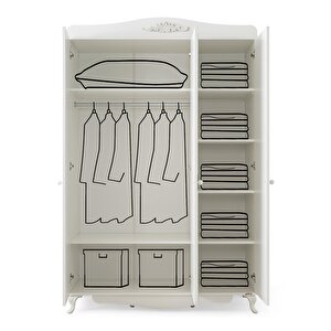 Jolie 3 Kapılı Dolap Jolie 3 Kapılı Dolap