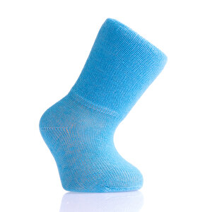 Albio Düz 3lü Kıvrık Çorap Erkek Bebek