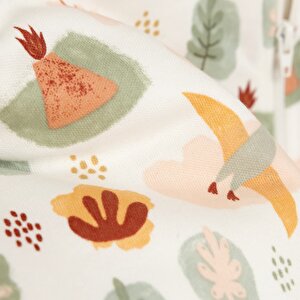 Erkek Bebek Uyku Tulum Araba Desenli İnterlok Fermuarlı 2 Tog Bisiklet Yaka Uzun Kol Bej