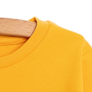 Unisex Tişört İnterlok Çıtçıtlı Bisiklet Yaka Uzun Kol