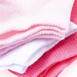 Düz Renkli Kız 3'lü Bilek Çorap Kız Bebek