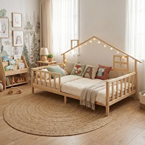 baby plus Arkası Çatılı Karyola 90x190cm