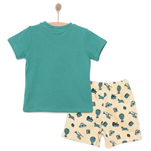 Basic Erkek Seyahat Baskılı Şortlu Takım Erkek Bebek