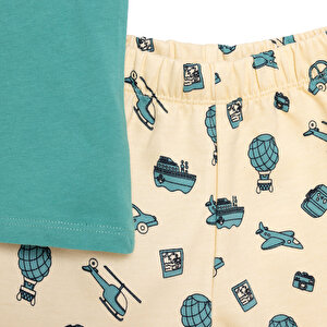 Basic Erkek Seyahat Baskılı Şortlu Takım Erkek Bebek