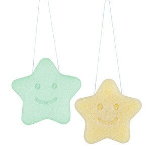 Yıldız Şekilli Konjac Banyo Süngeri 2'li Yıldız Şekilli Konjac Banyo Süngeri 2'li