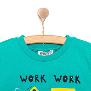 Cars&Roads Kepçe Baskılı Erkek Tshirt-Şort Erkek Bebek