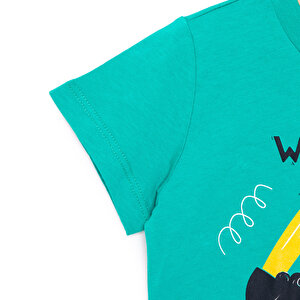 Cars&Roads Kepçe Baskılı Erkek Tshirt-Şort Erkek Bebek