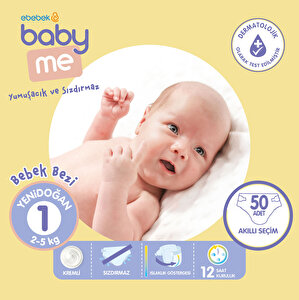 baby me Yenidoğan 1 Bebek Bezi 50 Ad