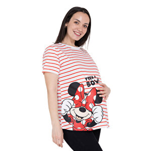 Baby Mom Hamile Kısa K, Beyaz Baskılı, S