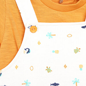 Baby Shark Salopet-Tshirt Takım Erkek Bebek