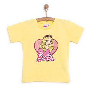 Mattel Barbie Kız Tshirt, Sarı, 9 Ay